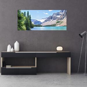 Egy alpesi tó képe (120x50 cm)