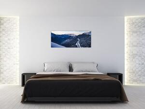 Egy havas lejtő képe (120x50 cm)