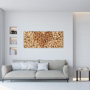 Kép - szív fából (120x50 cm)