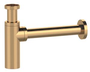 Sapho Sapho, mosdó szifon 5/4", lefolyó 32 mm, kerek, matt arany, SI519D
