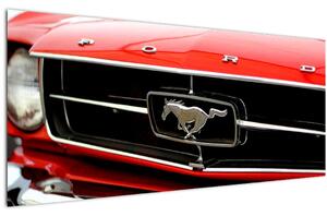Kép - egy piros autó részlete (120x50 cm)