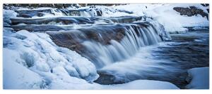 Egy folyó képe télen (120x50 cm)