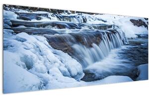 Egy folyó képe télen (120x50 cm)