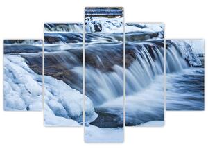 Egy folyó képe télen (150x105 cm)