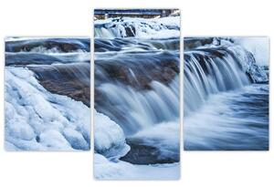 Egy folyó képe télen (90x60 cm)
