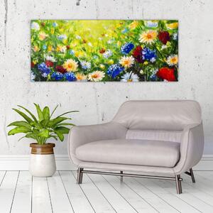 Vadvirágok képe (120x50 cm)