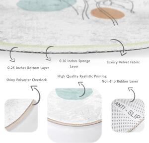 Fehér mosható-robotporszívóval tisztítható kerek szőnyeg ø 80 cm Comfort – Mila Home