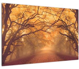Egy út képe egy őszi tájon (90x60 cm)