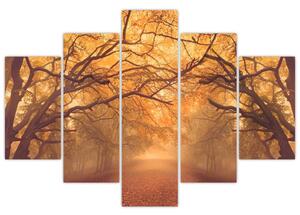 Egy út képe egy őszi tájon (150x105 cm)