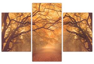 Egy út képe egy őszi tájon (90x60 cm)