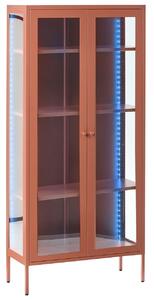 Vitrin LED világítással HARTY Fém 80 cm Aranybarna