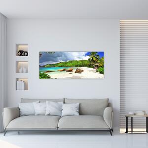 Kép - Seychelle-szigetek, Takamaka tengerpart (120x50 cm)