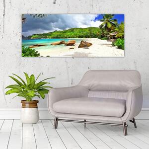 Kép - Seychelle-szigetek, Takamaka tengerpart (120x50 cm)