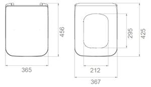 CeraStyle IBIZA / HERA WC ülőke MATT SZÜRKE - duroplast - lecsapódásgátlós - könnyen levehető