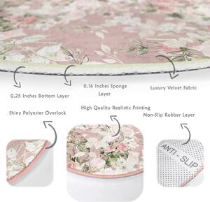Világos rózsaszín mosható-robotporszívóval tisztítható kerek szőnyeg ø 120 cm Comfort – Mila Home