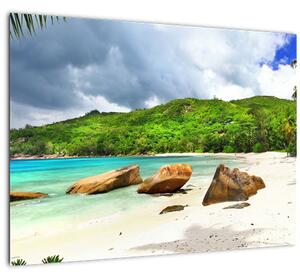 Kép - Takamaka, Seychelles (üvegen) (70x50 cm)