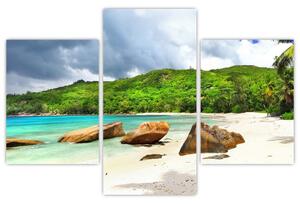 Kép - Seychelle-szigetek, Takamaka tengerpart (90x60 cm)