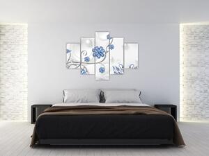 Kép - kék hattyúk (150x105 cm)
