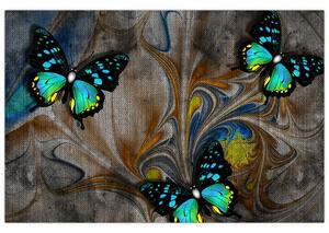 Kép - fényes pillangók képben (90x60 cm)