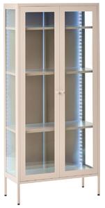 Vitrin LED világítással HARTY Fém 80 cm Bézs