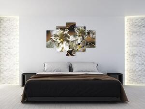 Kép - Orchidea virágok márvány háttérrel (150x105 cm)