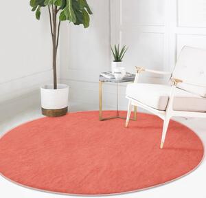 Világospiros mosható-robotporszívóval tisztítható kerek szőnyeg ø 80 cm Comfort – Mila Home