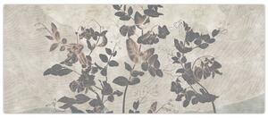 Kép - texturált levelek (120x50 cm)