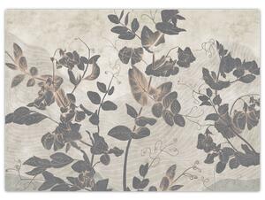 Kép - texturált levelek (70x50 cm)
