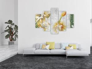 Kép - virágzó kaktuszok, vintage (150x105 cm)
