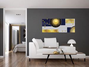 Kép - arany körök (120x50 cm)