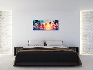 Kép - trópusi naplemente (120x50 cm)