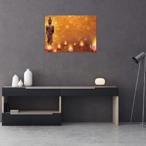 Kép - Buddha arany csillogással (70x50 cm)