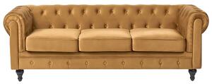 Kanapé 3 személyes CHESTERFIELD Bársony Arany