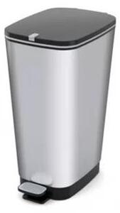 Pedálos szemetes, fémhatású, 45 l, CURVER Chic, ezüst (UCCCHIC)