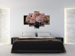 Kép - olajfestmény, virágok a vázában (150x105 cm)