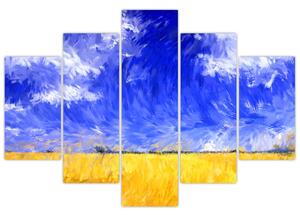 Kép - olajfestmény, arany mező (150x105 cm)