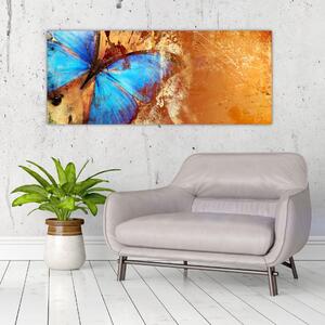 Kép - Kék pillangó (120x50 cm)