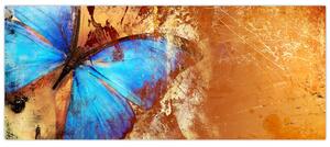 Kép - Kék pillangó (120x50 cm)