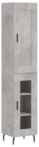 Modern Magasszekrény - Betonszürke - 34,5x34x180 cm