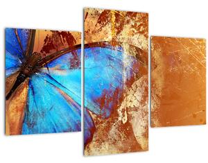 Kép - Kék pillangó (90x60 cm)
