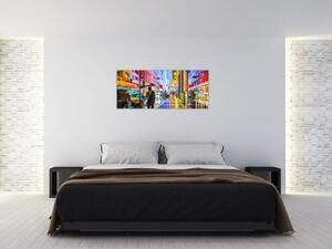 Kép - Város neonfényben (120x50 cm)