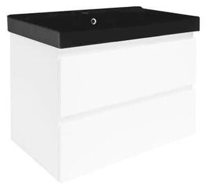 Fürdőszobaszekrény mosdókagylóval SAT B-Way 79x50x45 cm fehér fényes BWAY280WU1B
