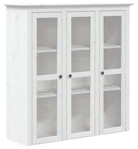 Bodo Vitrinszekrény - Fehér Fenyőfa - 115,5x37x121 cm
