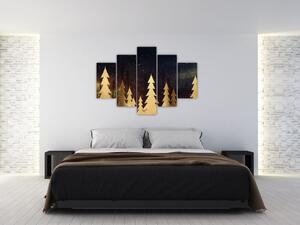Kép - arany éjszaka (150x105 cm)
