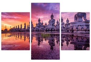 Kép - Buddhák naplementekor (90x60 cm)