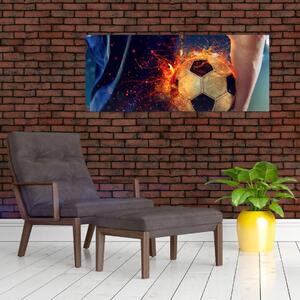 Kép - Futball-labda a tűzben (120x50 cm)