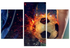 Kép - Futball-labda a tűzben (90x60 cm)