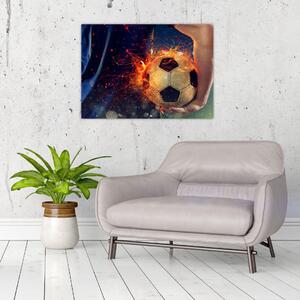 Kép - Futball-labda a tűzben (70x50 cm)