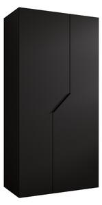 Gardróbszekrény Hartford 594, Laminált forgácslap, 202x100x52cm, Fekete