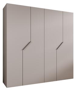 Gardróbszekrény Hartford 595, Laminált forgácslap, 202x200x52cm, Fekete, Kasmír